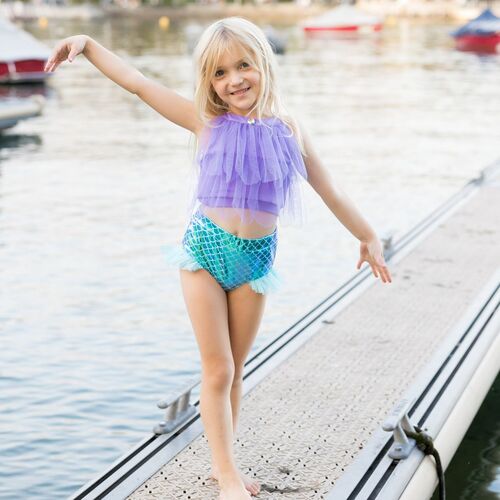 UV-Kleidung Meerjungfrau 2-tlg. UPF 50+ UV Sch�tzend Bademode f�r M�dchen