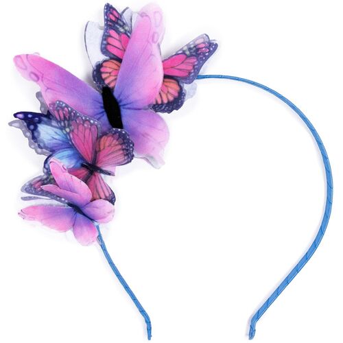 Schmetterling Haarreif Blau mit Deko-Schmetterlingen f�r Kinder