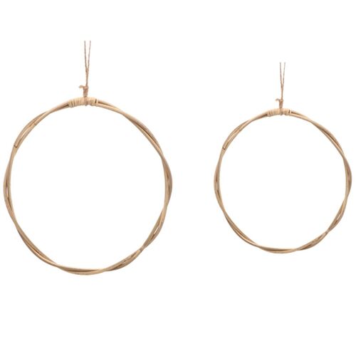 Rattan-Kranz rund 2 St�ck 30 und 24 cm zum Dekorieren & Basteln Deko