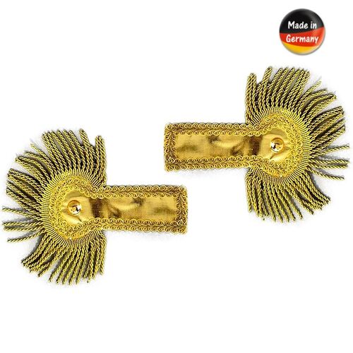Schulterklappen Epauletten 2 St�ck Gold 27 x 18 cm Kost�m-Zubeh�r f�r Erwachsene