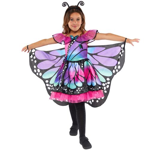 Schmetterling Kost�m Butterfly Aurora Kleid mit Fl�geln und Haarreif f�r Kinder