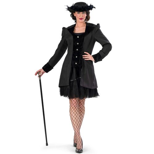 Gothic Kost�m Schwarze Barock Jacke f�r Damen