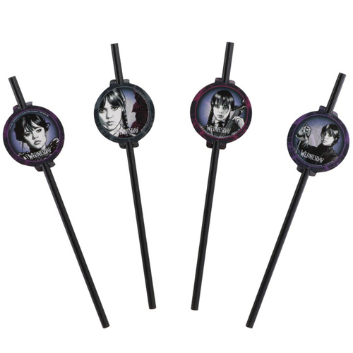 Wednesday Papier-Strohhalme 19,6 cm Party-Zubeh�r Tisch-Deko 8 St�ck