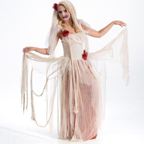 Halloween Kost�m Gothic Braut Christina mit Schleier f�r Damen