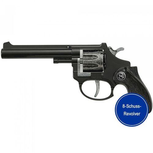 Pistole R 88 18 cm Schwarz 8-Schuss-Revolver Western Polizei