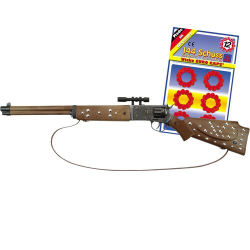Western Gewehr Silberb�chse Braun Antik 77 cm inkl. 144 Schuss Munition