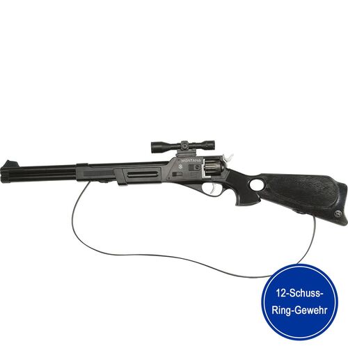 Gewehr Montana Schwarz mit Zielfernrohr 71 cm 12-Schuss-Gewehr
