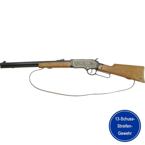 Cowboy Gewehr Sheriff Captain Walker 73 cm Braun Grau 13-Schuss-Gewehr
