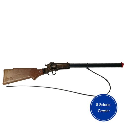 Cowboy Gewehr Rapid Fire 8 Western 65,5 cm 8-Schuss-Gewehr