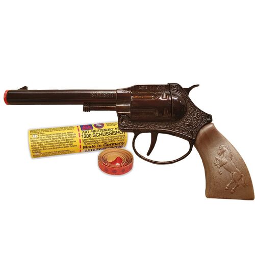 Sheriff Pistole Ramrod 17,8 cm Western inkl. 1200 Schuss Munition