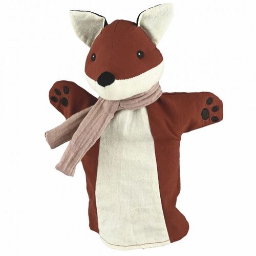 Handpuppe Fuchs Foxy mit Schal 29 cm Pl�schtier Puppen- und Kasperletheater