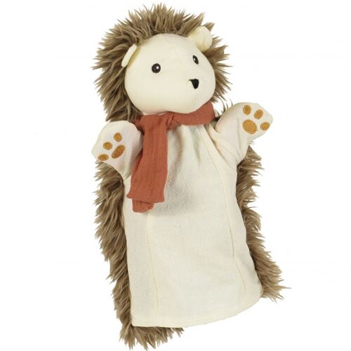 Handpuppe Igel Schnuffel mit Schal 29 cm Pl�schtier Puppen- und Kasperletheater