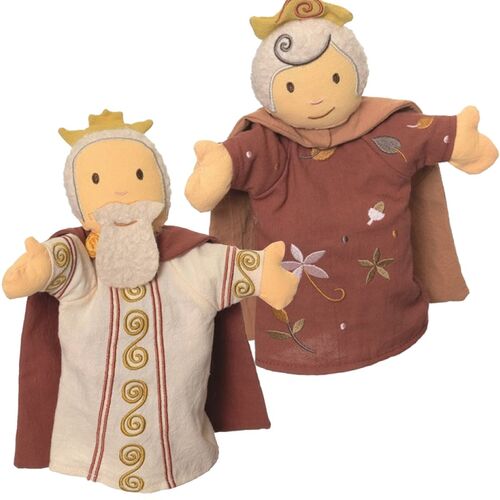Hochwertiges Handpuppen-Set K�nig & K�nigin f�r Puppen- und Kasperletheater