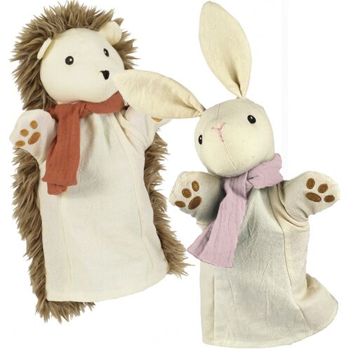 Hochwertiges Handpuppen-Set Hase & Igel f�r Puppen- und Kasperletheater