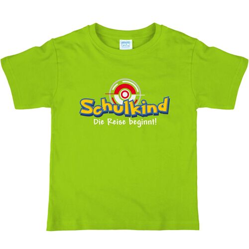 Schulkind T-Shirt Die Reise beginnt Gr�n f�r Kinder
