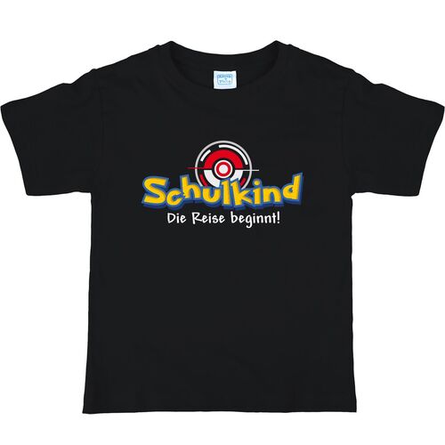 Schulkind T-Shirt Die Reise beginnt Schwarz f�r Kinder