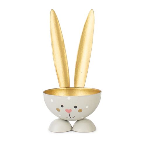 Eierbecher Hase Metall Osterhase 10 cm gedeckter Tisch Ostern