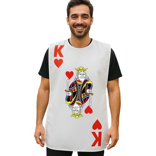 Spielkarten Kost�m Herz Dame oder Herz K�nig f�r Erwachsene