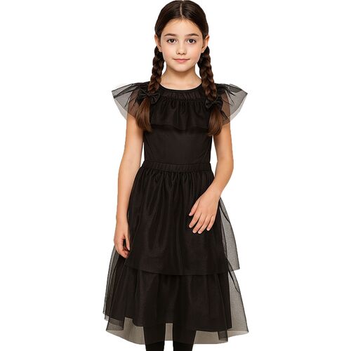 Halloween Gothic Kleid Schattenprinzessin Schwarz Mitternachtsball f�r Kinder