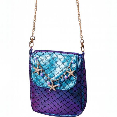 Meerjungfrauen Handtasche Mermaid Tasche Korallenriff Blau Lila f�r Damen