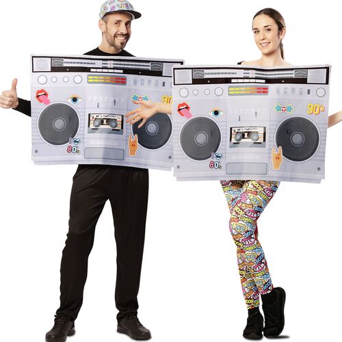 Radio Kost�m Retro Radiokassette Sound of 80er & 90er f�r Erwachsene