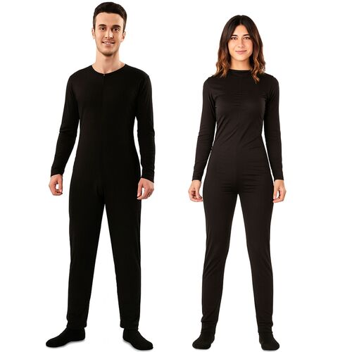 Schwarzer Ganzk�rperanzug Bodysuit Langarm Kost�m-Unterzieher f�r Erwachsene