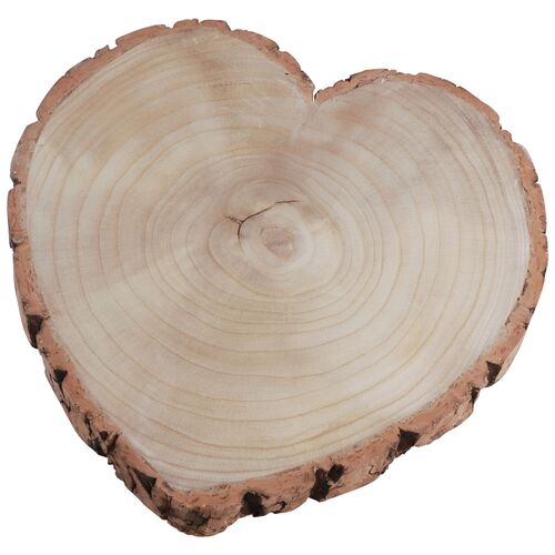 Baumscheibe Herzform Rustikales Holzherz 30 cm Tischdeko Hochzeit Geburtstag