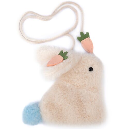 Hasen Handtasche Hoppler Flocke 19 x 15 cm wei�e Pl�sch Tasche Ostern f�r Kinder