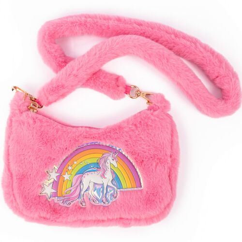 Einhorn Handtasche Rosa Pl�sch Tasche Rosalie Regenbogenherz f�r Kinder
