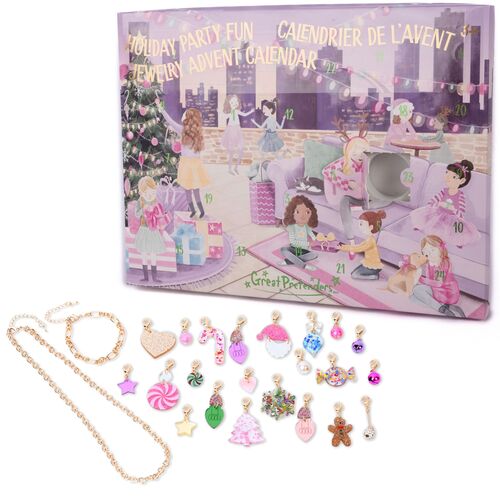 Schmuck Adventskalender Armband & Kette 22 Anh�nger Weihnachts-Party f�r Kinder