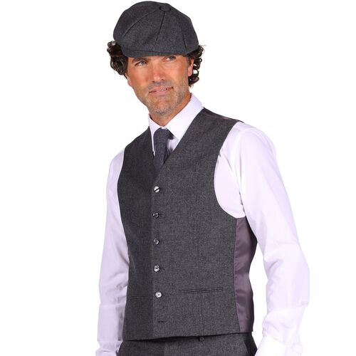 20er Jahre Kost�m Weste Eugen Grau f�r Herren