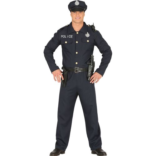 Polizei Kost�m Blau Polizist Stefan Uniform f�r Herren