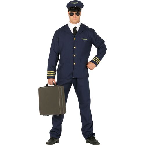 Piloten Kost�m Pilot Kapit�n Andreas Fliegerass Uniform f�r Herren