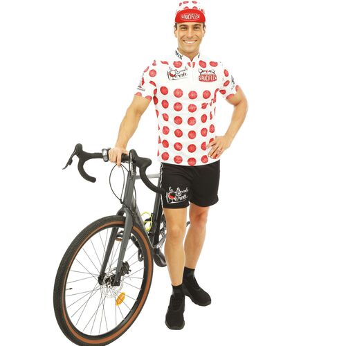 Radfahrer Kost�m La Grande Tournee Gepunktetes Trikot Wurstk�nig f�r Herren