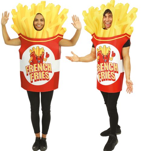 Pommes Kost�m French Fries Box zum Anbei�en Lecker f�r Erwachsene