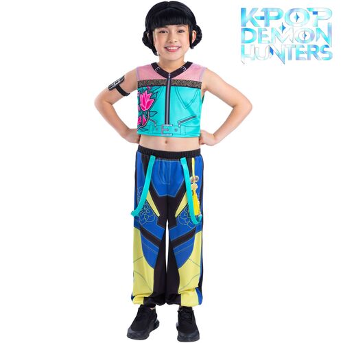 Zoey Core Kost�m mit Per�cke KPop Demon Hunters Kost�m f�r Kinder