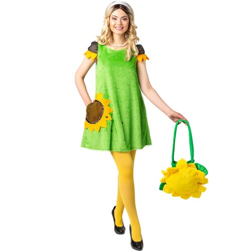 G�rtner Kost�m Sunny Sunflower Kleid Gr�ne Wiese f�r Damen