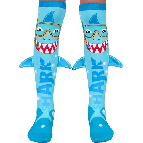Lustige Socken Hai Henri mit Taucherbrille & 3D-Flosse f�r Kinder & Erwachsene