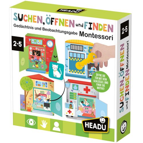 Suchen, �ffnen und Finden Montessori Ged�chtnis- und Lernspiel f�r Kinder