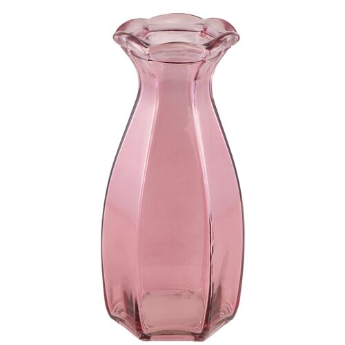 Glasvase Corolle 20 cm elegante Blumenvase Vintage Tisch-Deko