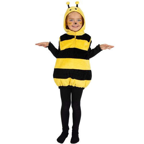 Bienenkost�m Kinder Gelb Schwarze Biene mit Kapuze