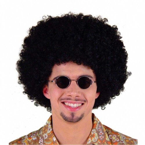 Afro-Per�cke schwarz Lockenkopf f�r Erwachsene