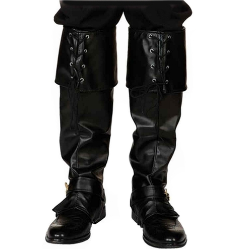 Gamaschen schwarz, Stiefelstulpen