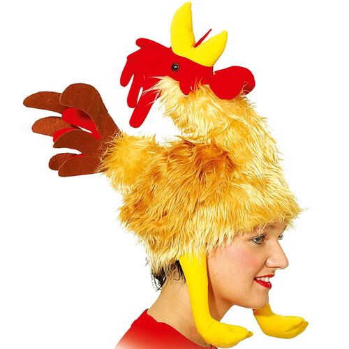 Hahn M�tze Tier Gockl gelb KW 59 cm f�r Erwachsene