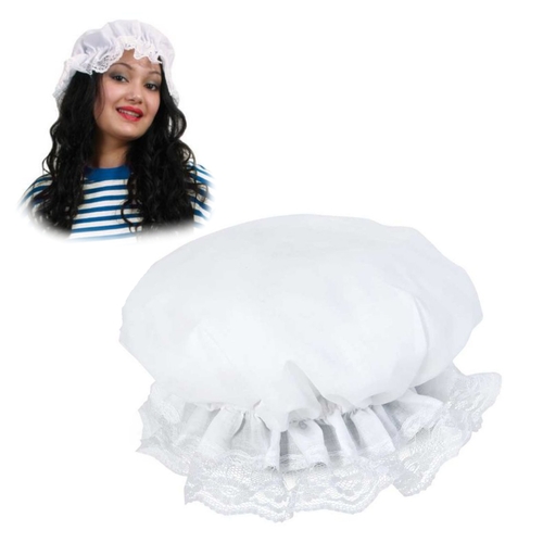 Schlafm�tze wei� historische Nachthaube KW 54-58 cm f�r Damen
