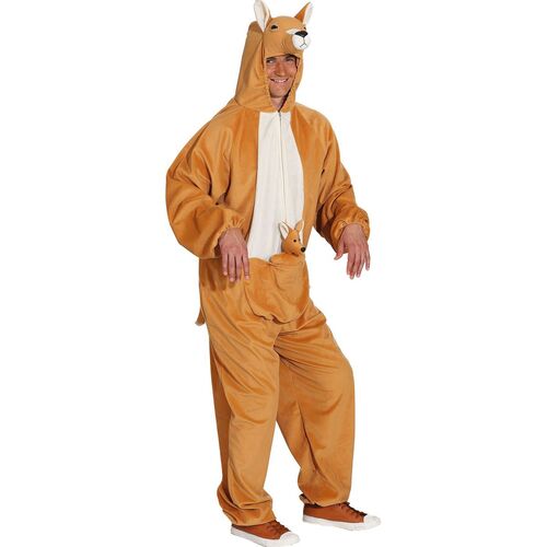 K�nguru Kost�m Tier Overall mit Baby-K�nguru f�r Herren