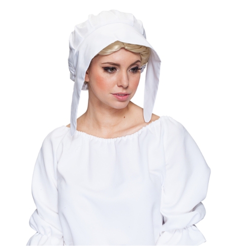 Mittelalter Haube Magd wei� B�uerin Kost�m-Zubeh�r f�r Damen