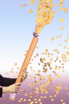 Shooter mit goldenen Herzen, Konfettikanone 60 cm