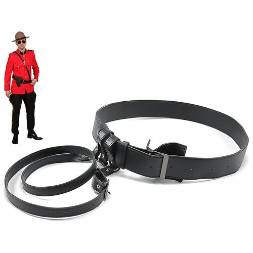 Polizei G�rtel schwarz mit Schulterg�rtel 125 cm Uniform