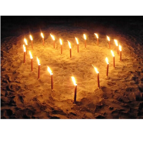 Fackelherz Bausatz, Feuerherz mit 45 Min. Brenndauer